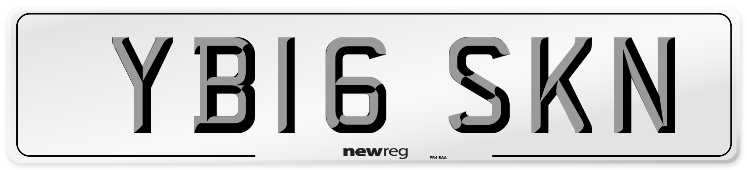 YB16 SKN Number Plate from New Reg